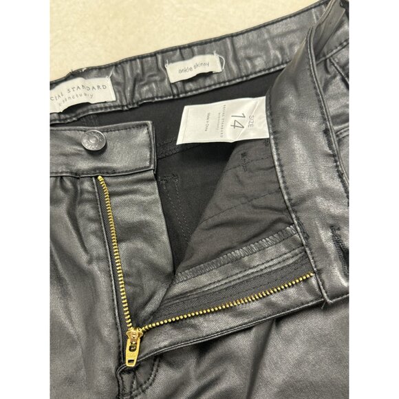 Social Standard By Sanctuary Ankle Skinny Pants Size 14 Black Viscose & Nylon - Picture 4 of 7